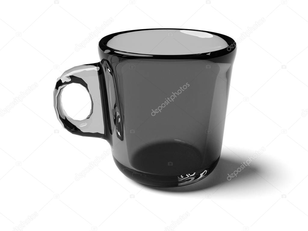 Black ceramic mug with Riff Mania skull artwork