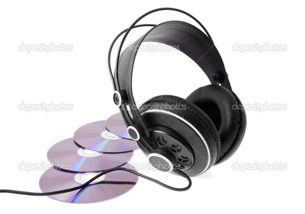 Radio host selecting progressive metal tracks in studio
